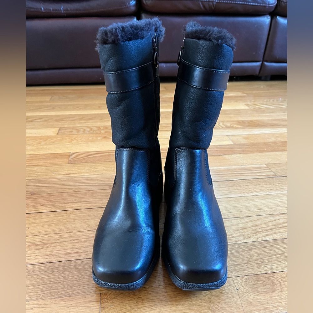 ❄️ Weathermates by Weatherproof Black Faux Fur Lined Winter Rain Snow Boots